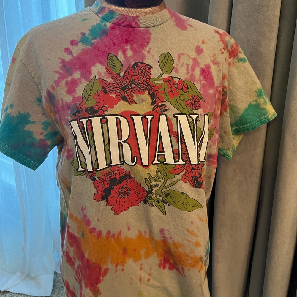 Multiple tie-dye Nirvana cotton tee shirts